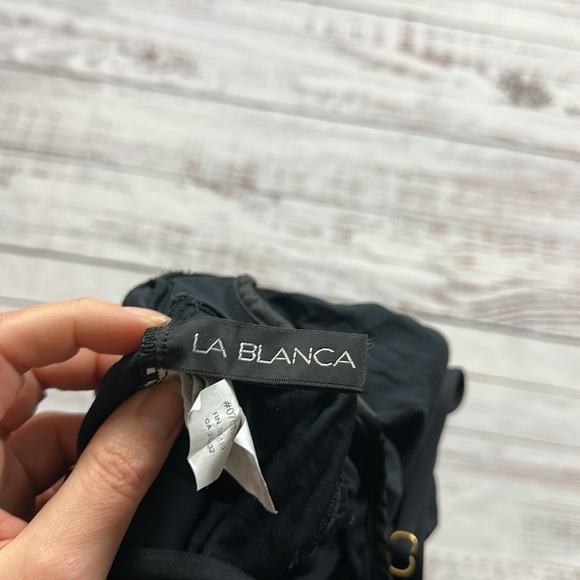 La Blanca island goddess cross back one piece bathing suit size 8 - Picture 6 of 8